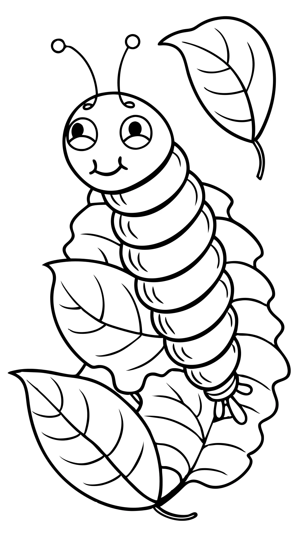 coloring page of caterpillar